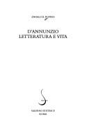 Cover of: D'Annunzio: letteratura e vita