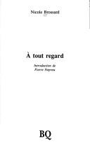 Cover of: À tout regard