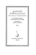 Cover of: Cantari novellistici dal Tre al Cinquecento