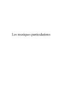 Les musiques particularistes by Elisabeth Cestor