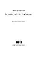 Cover of: La música en la obra de Cervantes by Miguel Querol Gavaldá