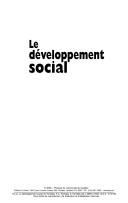 Cover of: Le développement social: un enjeu pour l'économie sociale