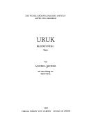 Cover of: Uruk: Kleinfunde I : Stein
