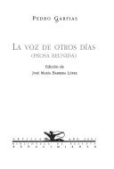 Cover of: La voz de otros días by Pedro Garfias