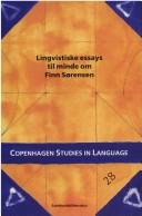 Cover of: Lingvistiske essays til minde om Finn Sørensen by redigeret af Irène Baron, Michael Herslund og Henrik Høeg Müller.