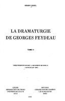 Cover of: dramaturgie de Georges Feydeau