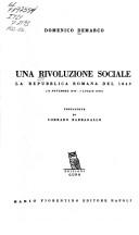 Cover of: rivoluzione sociale: la Repubblica romana del 1849 (16 novembre 1848-3 luglio 1849)