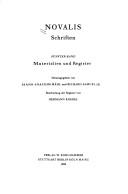 Schriften by Novalis, Hans-Joachim Mähl, Richard Samuel, Hermann Knebel, Heinz Ritter, Gerhard. Schulz