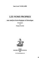 Les noms propres by Jean-Louis Vaxelaire