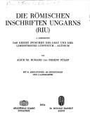 Cover of: Die römischen Inschriften Ungarns (RIU).