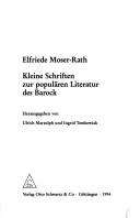 Cover of: Kleine Schriften zur populären Literatur des Barock