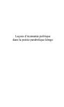 Leçons d'économie politique dans la poésie parabolique kôngo by Louis Bakabadio