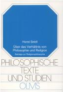 Cover of: Über das Verhältnis von Philosophie und Religion: Beiträge zur Religionsphilosophie