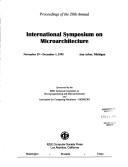 Cover of: 1995 28th Annual International Symposium on Microarchitecture (Micro-28