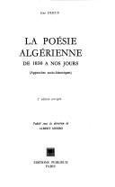 Cover of: poésie algérienne: de 1830 à nos jours : (approches socio-historiques)