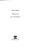 Cover of: Namen los: Liebes- und Todesgedichte