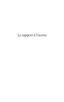 Cover of: Le rapport à l'oeuvre by dirigé par Dominique Berthet et Jean-Georges Chali