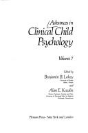 Cover of: Advances in Clinical Child Psychology (Volume 7) (Advances in Clinical Child Psychology)