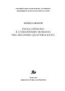 Cover of: Paolo Spinoso e l'umanesimo romano nel secondo Quattrocento by Rossella Bianchi