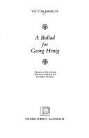 Cover of: ballad for Georg Henig