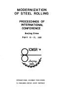 Cover of: Modernization of Steel Rolling | Chinese Society of Metals