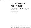 Lightweight building construction by Gyula Sebestyén