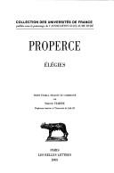 Cover of: Elégies by Sextus Propertius