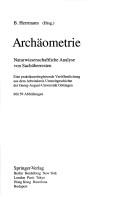 Cover of: Archaometrie: Naturwissenschaftliche Analyse Von Sachuberresten