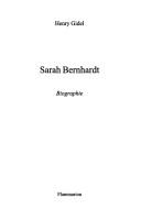 Cover of: Sarah Bernhardt: biographie