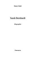 Cover of: Sarah Bernhardt by Henry Gidel