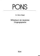 Cover of: Wörterbuch der deutschen Umgangssprache