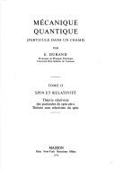 Cover of: Mécanique quantique, tome 2