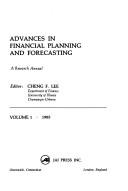 Cover of: Advances in Financial Planning and Forecasting (Advances in Financial Planning & Forecasting) by Cheng F. Lee