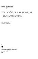 Cover of: Evolucion de las lenguas y reconstruccion