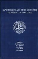 Cover of: Rapid Thermal and Other Short Time Processing: Proceedings of the International Symposium (Proceedings (Electrochemical Society), V. 2000-9.)