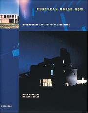 Cover of: European house now: contemporary architectural directions