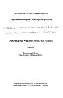 Defining the nations = by CIRBEL International Conference (3rd 2001 University of Northumbria at Newcastle)