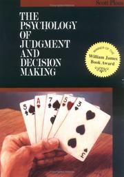 Cover of: The psychology of judgment and decision making by Scott Plous