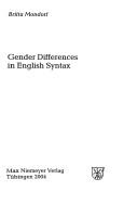 Cover of: Gender differences in English syntax