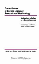 Current issues in second language research and methodology