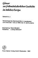 Cover of: Namentragende Steininschriften in Jugoslawien vom Ende des 7. bis zur Mitte des l3. Jahrhunderts by Rade Mihaljčić