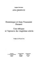 Dominique et Jean-Toussaint Desanti by Anna Trespeuch