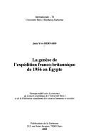 Cover of: La genèse de l'expédition franco-britannique de 1956 en Egypte by Jean-Yves Bernard