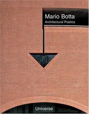 Cover of: Mario Botta: Architectural Poetics (Universe Architecture Series)