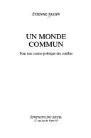 Cover of: Un monde commun by Etienne Tassin