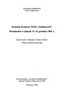 Komisja Krajowa NSZZ "Solidarnosc" by Andrzej Friszke