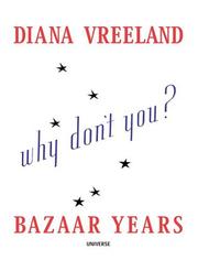 Why Don't You ... ?: Diana Vreeland Bazaar Years cover