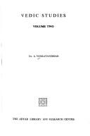 Cover of: Vedic studies