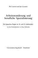 Cover of: Arbeitswanderung und berufliche Spezialisierung by Piet Lourens