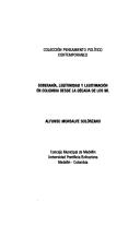 Cover of: Soberanía, legitimidad y legitimación en Colombia desde la década de los 90